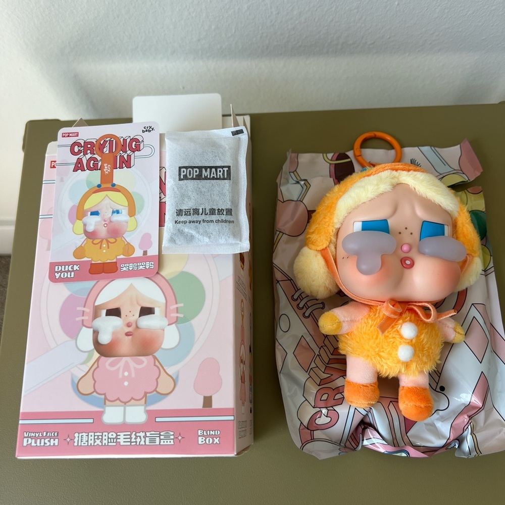 Pop Mart Crybaby Crying Again Duck You Plush Pendant